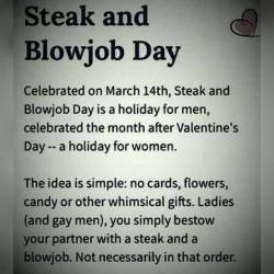 Someday&hellip;to everyone celebrating this today&hellip;leave room for pie..both of you!!   😂😏🤣🤤 🍆🍌🥒🌽 #steakandbjday #steakandblowjobday #steak #bj #fuckyouifyoureoffended #fuckyouitsfunny