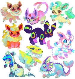 suippupupu:  i really love drawing eeveelutions they’re all pretty commission info! 
