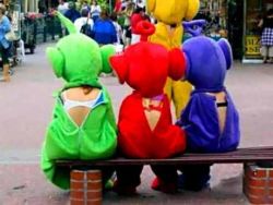 &hellip;.. Um&hellip;. This sheds a new light on some things&hellip;. *watches show assuming theres nothing but mostly naked chicks in those costumes&hellip;.*   YAY FOR TELETUBBIES!!!