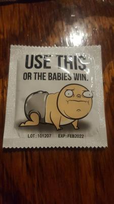 we-love-gaming:  Condom that comes with the board game Bears vs Babies