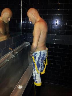 bootslaveboyusa:  you can lick my piss out of the urinal when I’m done faggot. 