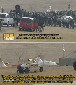 refinery29:  timetravelbypen:  quidblr:  refinery29:  Tensions are escalating at the Dakota Access Pipeline. Now one of the protestors is asking you to get involvedâ€“ even if you donâ€™t live nearby. Gifs: TheRealNews  This is something everyone needs