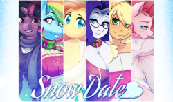 3mangos:  Hey everyone! A few artists and I have gathered to create this small, but special treat for the holidays called Snow Date! Snow Date contains 6 pinup scenes, each with various edits such as Clothed, Nude, and Futa. Featured artists: Kevinsano