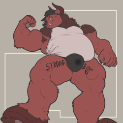 grimfaust: Bullbear @SavageUrsine showing off the fruits of his labors~ For @NeoXIII  