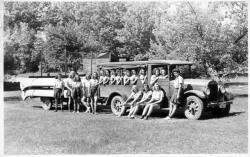 vintagecamping:  The Eagles are ready for their canoe trip!Camp Onaway, 1942Hebron, New Hampshire 
