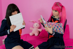 Look how cute @tsmayumi and I are! Don’t you just love some cute girl to girl action after school?  (* &gt;ω&lt;)=3   Click here to check out more of these cuties having fun together! Affiliate Link Disclosure: Using the link above to subscribe to