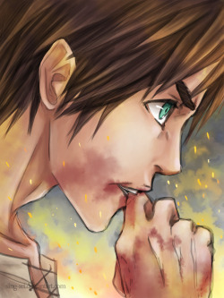 sing-sei:   &ldquo;We fight.&rdquo;  Eren Jaeger Hand Reference for 2nd image 