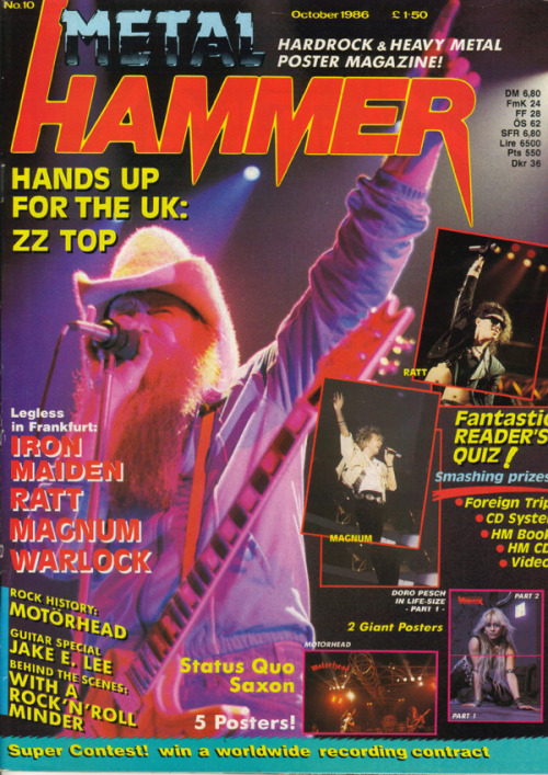 Image result for British UK Metal Hammer October 1986 no. 10