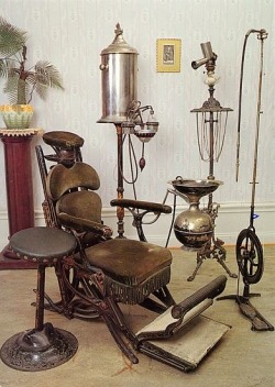 This whole office is a cabinet of wonder-dentist equipment ca. 1900&rsquo;s
