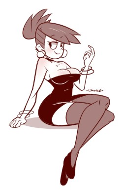chill8ter:  ironbloodaika:  dabble-too:  Obligatory drawing of Frankie in her dress.  LBD FTW. XD   Why is she so perfect?
