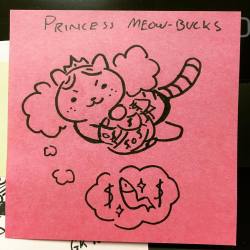 gracekraft:  A more recent post-it doodle #PPG #ねこあつめ  #sketches  (at Cartoon Network Studios)