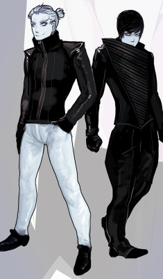 brigadierbanana:  Because this. Garou was like GLAMOUR SHOTS, BRO and MB was like fffiiinnnne.Also, @kololol wanted MB with his hair down, so – uh. I guess the stylists weren’t pomp-enthusiasts. They also decided to calm Garou’s hair down.