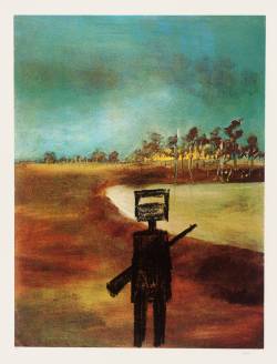 surrealismart:  Landscape, 1979 Sidney Nolan 