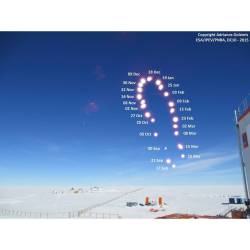 Antarctic Analemma #antarctic #antarctica #analemma #concordiastation #sun #solarsystem  #space #science #astronomy