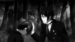 animeismyobsession:  Ciel,I’m currently jealous of you because Sebastian is petting your head! 