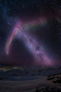 tulipnight:  Aurora and the Milky Way by Mads &amp; Trine on Flickr.  amazing