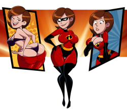 grimphantom2: Commission: Elastigirl, Ready to Fight Crime by grimphantom    Hey guys! Commission done for Teblin who asked for Helen Parr aka Elastigirl dressing up in her super suit. I tried once more on changing her design from my past drawings of