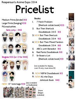 reapersun: &hellip; Hey guys, sorry for the self reblog, but I made a very important change to my pricelist.   I got the second run shipment of the 30 day book IN TIME and so I&rsquo;ll be selling those at AX instead of the first run bundle. This means