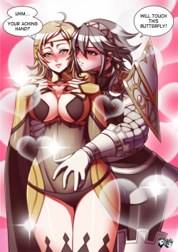 jadenkaiba:   “Uhm…your aching hand?” Fire Emblem Fates Ophelia and Soleil having some time together. Soleil checking Ophelia’s body thoroughly     ENJOY :) ——————————————————————————————————-