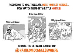   Earlier this week I ran a poll on tumblr to see which Heroes are the HOTTEST HEROES in Heroes of the Storm. I&rsquo;ve looked at the results, and paired up the three HOTTEST dudes with the three SEXIEST dames in order to create the ULTIMATE blizzard