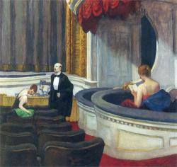 loftcultural:  Edward Hopper - Two on the Aisle (1927) 