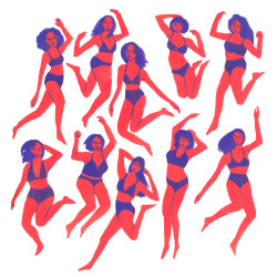 leahreena:  a little underwear dancing for the new year (I’ve had a few requests for prints of this, so I added it to society6 here)