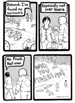 afaughtk: sixpenceee: The Perry Bible Fellowship is the perfect middle between the whimsy and the morbid. And it has been since 2001 when its creator Nicholas Gurewitch drew the first strip. Nicholas describes his style as “the clarity of obscurity”,