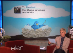tastefullyoffensive:  Video: Ellen’s Favorite Tweets of the Week 