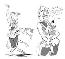 thegembeaststemple:  Y’all are gonna get me to ship these two yet Guest starring tiddygem‘s Pearl/Jasper fusion, Agate! 