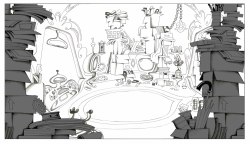 christsirgiotis:  Wander Over Yonder “The Loose Screw” Referenced Barbarella and Flash Gordon for the two main locations. Israel Sanchez (now art directing Star vs. the Forces of Evil) did the initial pass on the interior of Starbella’s ship and