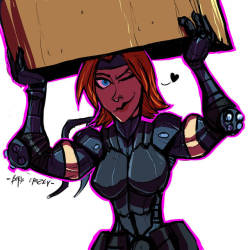 sabrerine911:   Colored yesterday’s Meryl sketch for my warmup today.Boxes are love &lt;3  