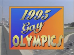 glitterysouldinosaur:1995 Gay Olympics sketch from the mid-1990s Australian comedy show Big Girls Blouse.