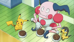 riseofthedruids: butt-berry:  Something about Ash’s mum forcing Mr Mime to sit on the floor and eat out of a dog bowl makes me uneasy  mewtwo was right 
