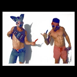 &ldquo;Red, White &amp; Bunny&rdquo; featured in my @fab &lt;3 Sale, Starting March 13th! #alexanderguerra #fab #fabbits #redwhiteandblue #americana #male #maleart #malemodel #body #physique #photography #abs #mask #masked #americanflag #summer #popsicles
