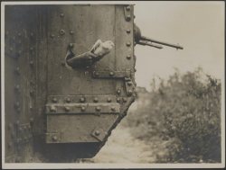 coelasquid:  dickjarvisblogblog:  yugichrist:  retronauthq:  WWI: Pigeon being released from tank  Source  During WWI, when tanks were cornered into hopeless situations, in a desperate last ditch effort they would sometimes release a pigeon. All tanks