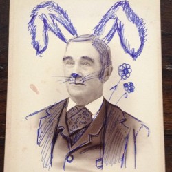 &ldquo;History Hares&rdquo; - Drawings On Original Vintage Photographs *available in my @fab &lt;3 Sale, Starting March 13th 