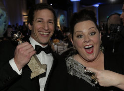 wmnss-deactivated20150605:  Andy Samberg &amp; Melissa McCarthy 
