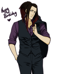 bertas-dong:  mizuyoshi:  Happy Birthday bertas-dong! I wish you a great day/night and I hope you enjoy yourself you glorious dong. &lt;3 Have a grumpy suit Mink transparent because I lack the necessary creativity for backgrounds.  AWWWW ALL I NEEDED