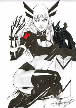 dailydamnation:  Oh, said Illyana, you thought Wolverine was the only X-Man with claws?Artist: Marcos 