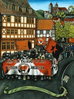 fuckyeahanarchistposters:  Fight the nazi combat cells in Harz
