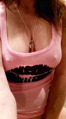 soccer-mom-marie:  Happy Braless Friday sexy lady @soccer-mom-marie … XXXX @whollys  ❤️❤️❤️ Pink looks great on you!  Send in submissions!mostlyamateurs@yahoo.comSnapchat and Kik:Mostlyamateurs