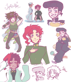 inustar:  jojo doodles because im in this hell/heavenand of course,im still trying to draw better males !!!!!!!kakyoin is my muse