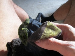 sniffingsocks:  PLAYING WITH TWO DIFFERENT MARRIED MEN’S SMELLY SOCKS!!!