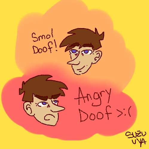 melancholic-cinnamon-roll:  tiny doof doodles drawn with my   computer   mouse!