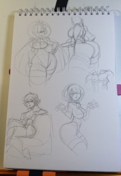 callmepo:Feeling pretty random today… so here is a random page doodles I did before heading out tonight.