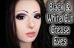 xtoxictears:  Have you checked out my make-up tutorials on YouTube?Click Here For TheFull Playlist Black &amp; White Cut Crease Eyes Tutorial | Toxic TearsRed and Black Goth Eye Makeup Tutorial | Toxic TearsEvery Day Goth Make-up - Fast and Easy! | Toxic