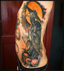thievinggenius:  Tattoo done by Uncle Allan. 