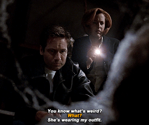 dailytxf:    Mulder, don’t. I’ve got to get them out. Not now. Hey, you have a gun, right? Rationally, you’ve been in much more dangerous situations.
