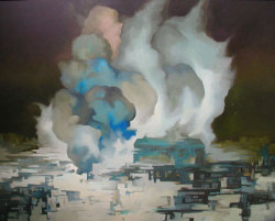 red-lipstick:  Lenka Konopasek (b. 1967, Czech Republic) - Strike II, 2007    Paintings: Oil on Canvas 
