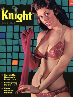 Beverly Hills (aka. Beverly Powers) appears on the cover of the March 1960 edition of &lsquo;SIR KNIGHT&rsquo; magazine..